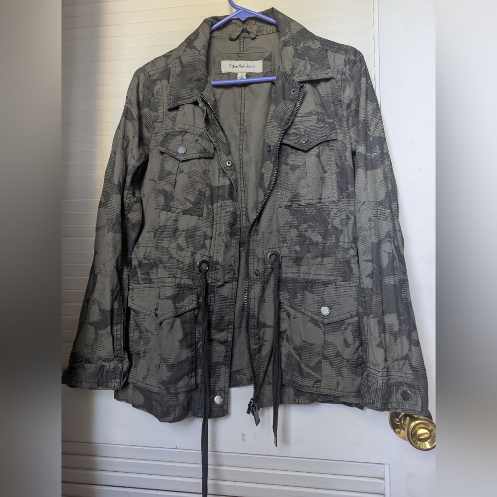 Calvin Klein Jeans Camouflage Utility Jacket/ Coat Size PS